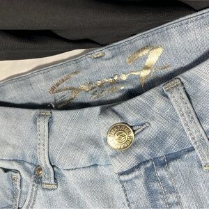 Distressed Seven7 Light Blue Women's Jeans